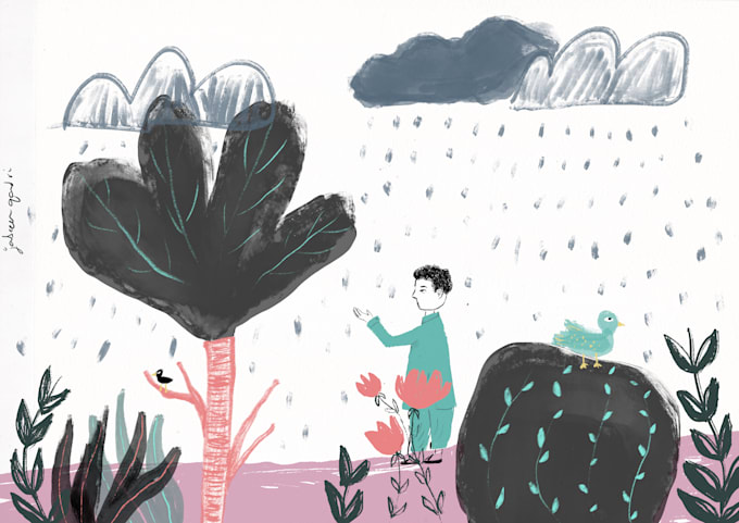 illustrate whimsical children book illustrations