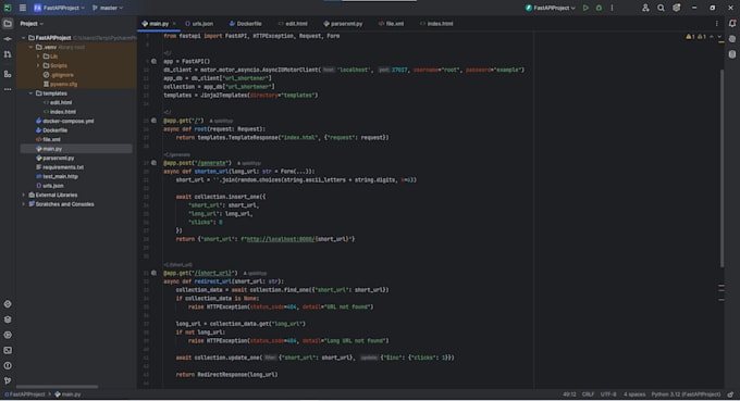 develop a custom API using django, flask, or fastapi