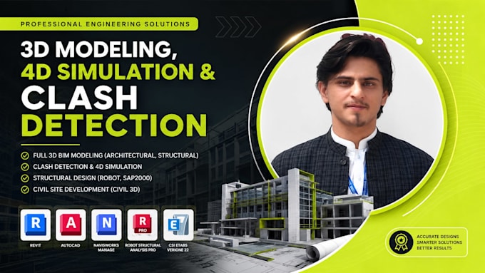 provide complete bim services in revit, navisworks, civil 3d, robot, and more,