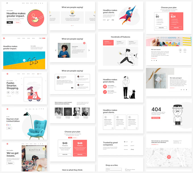 Design a modern high converting landing page uiux in figma by ...