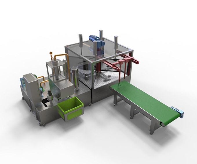 do cad 2d 3d model design machine with solidworks software
