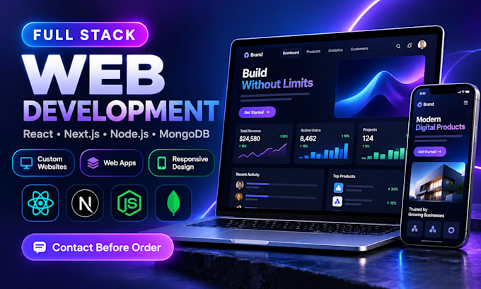 build full stack web applications using react next js node js and mern