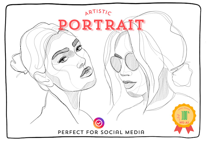 create a minimalist commercial portrait or caricature