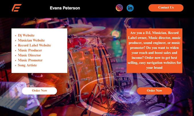 create a music website for artists,  bands, dj and record label owner