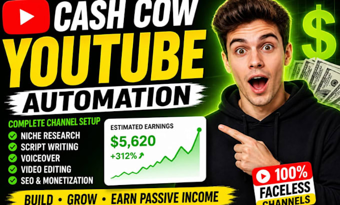 monetize automated cash cow youtube, cash cow channel, faceless cash cow videos