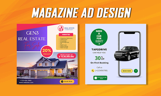 design attention grabbing print ready ad for magazine or newspaper