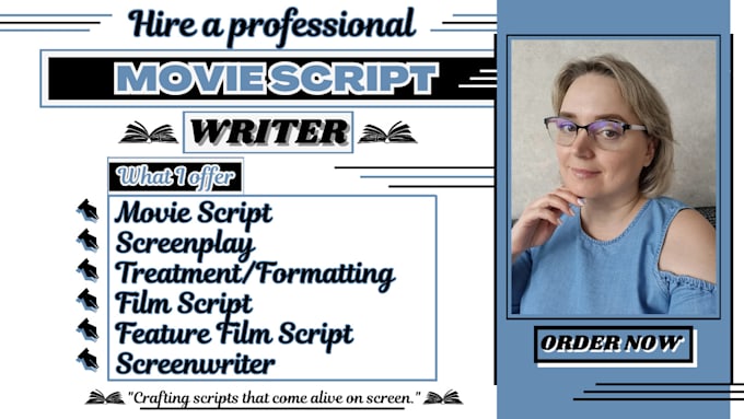 Craft compelling movie scripts, screenplays, tv pilots, and feature ...