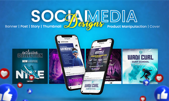 create stunning social media post designs