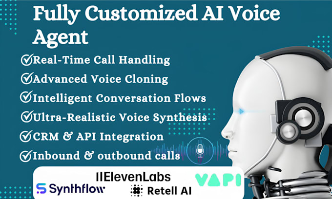 setup ai voice agent using vapi ai, retell ai, synthflow, eleven labs n8n expert