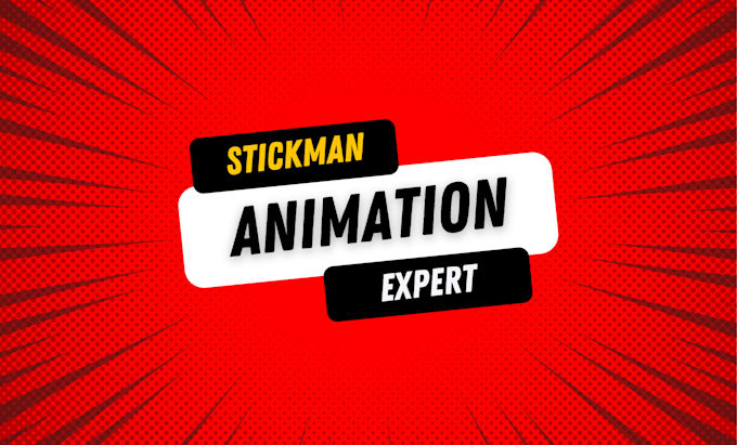 create a stickman animation, flat, vector animaiton, and fun explain