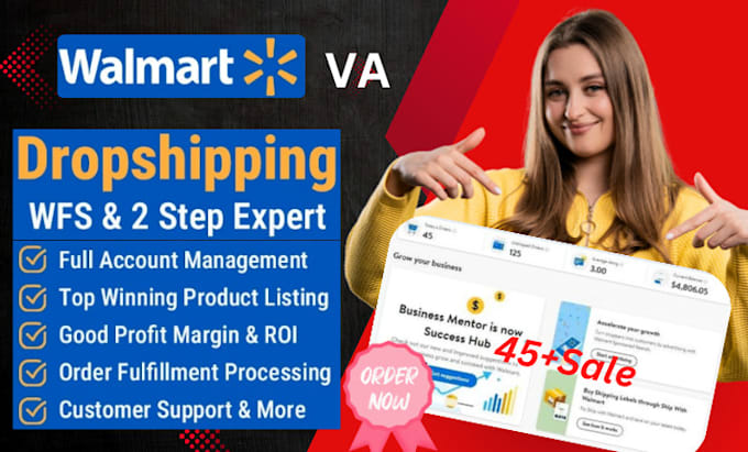 be your walmart 2 step dropshipping VA and wfs