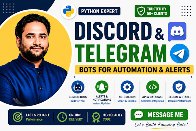 build discord and telegram bots for automation and alerts