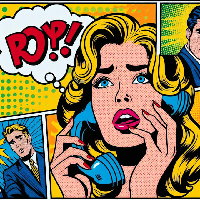 draw pop art or roy lichtenstein style