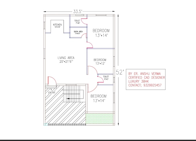 create a professional 2d house plan for your dream home