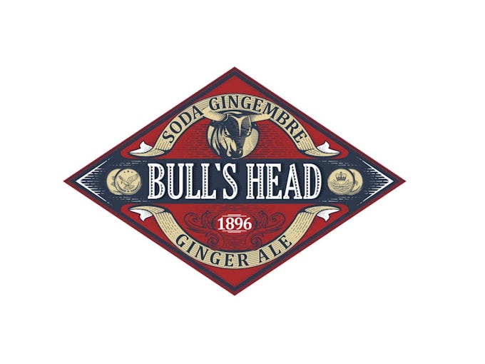 design bulls head ginger logo