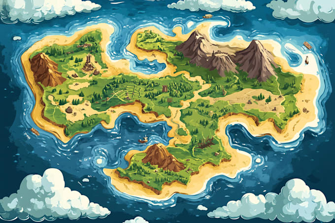 Draw a creative vector map illustration by Shyrecerogers | Fiverr
