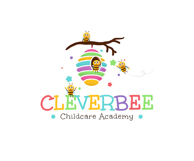 design cute childcare academy logo