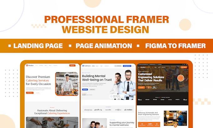Fix, redesign, design, figma to framer, framer website and landing page ...