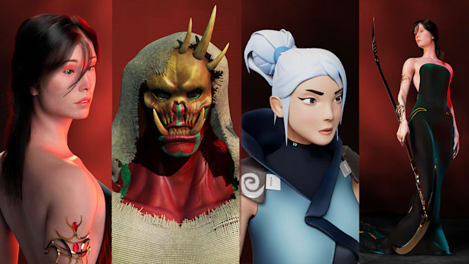 create high quality 3d character models for games and animation