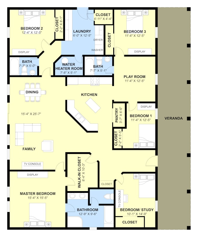 draw 2d floor plans for real estate agent