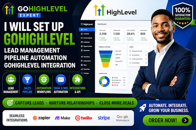 set up gohighlevel lead management pipeline automation gohighlevel integration