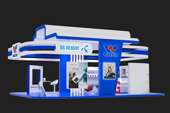 design a 3d stall design for you