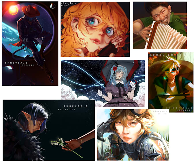 make custom realistic or stylized artwork no ai bleh