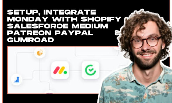 setup, integrate monday with shopify salesforce medium patreon paypal gumroad
