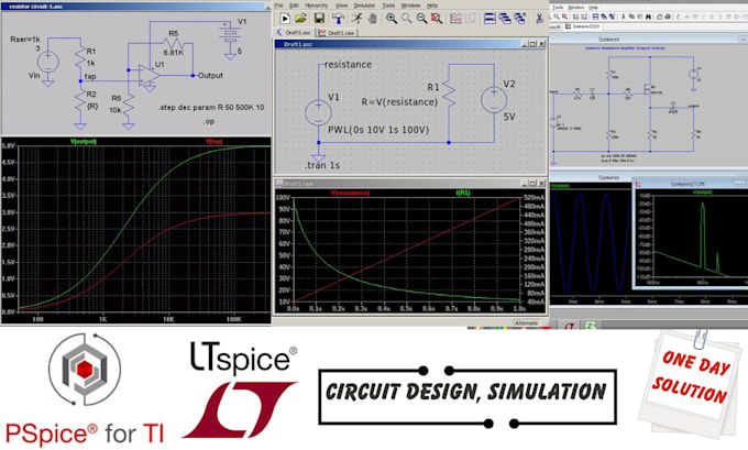 Do ltspice,pspice, matlab,simulink multisim,dld, xilinx, vivado ...