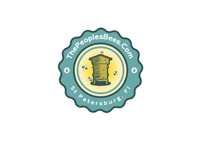 design important monogram honey bees logo