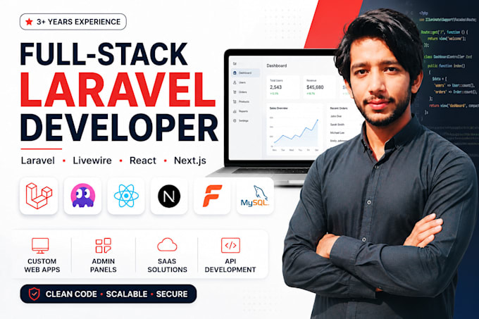 build a custom laravel CRM, erp, or admin panel with livewire and filament