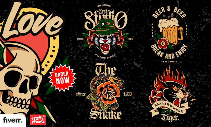traditional tattoo for tshirt design