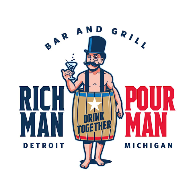 design awesome cocktail bartender logo
