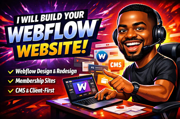 design or develop webflow website integrate airtable memberstack make zapier