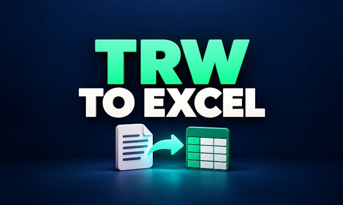 convert your trw file into clean excel or CSV