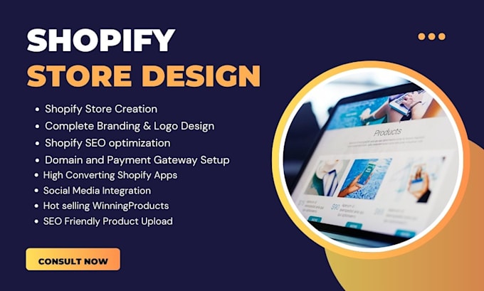 design advanced and high converting shopify dropshipping store
