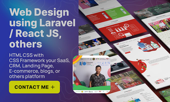 build modern website app with laravel