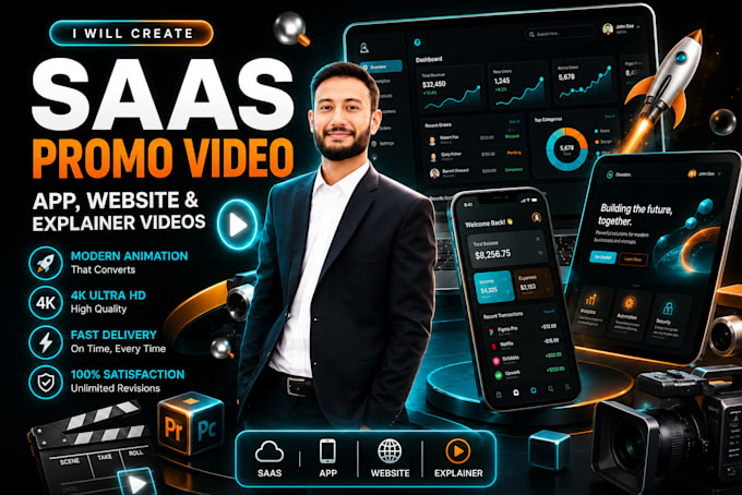 create a saas explainer video, app promo, website and software demo video