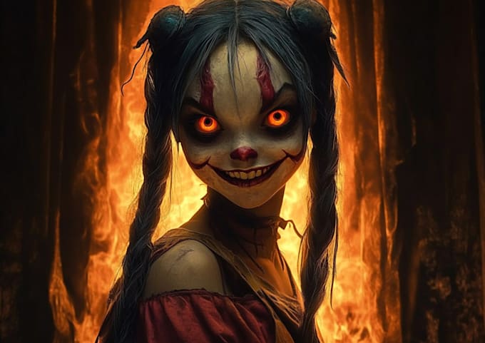 draw scary horror creature and fantasy character concept art
