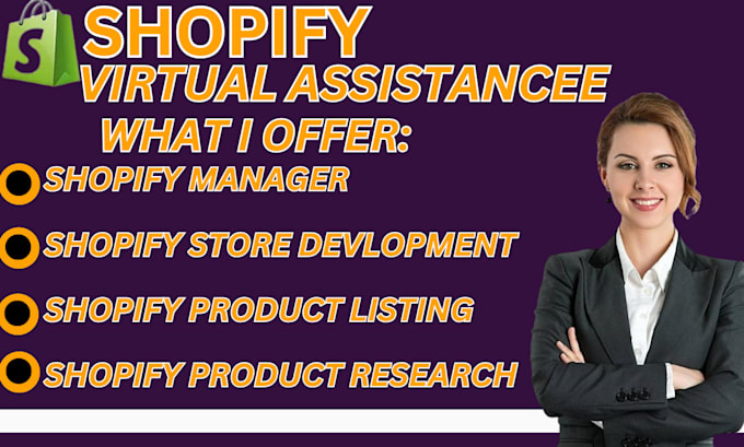 be your shopify virtual assistant, setup shopify dropshipping store