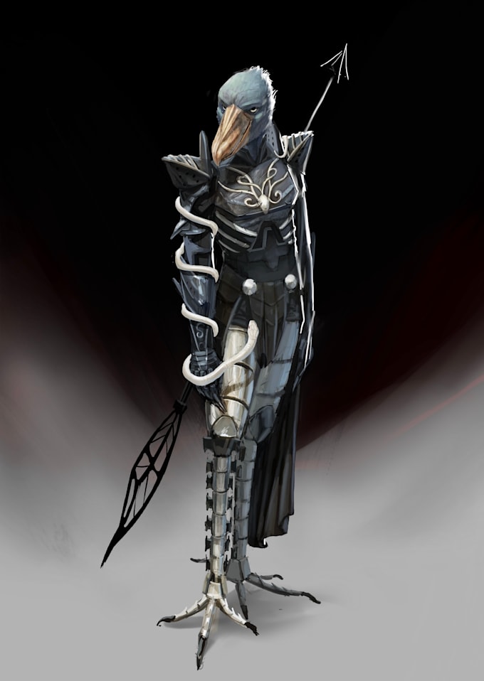 draw character, weapon, full body
