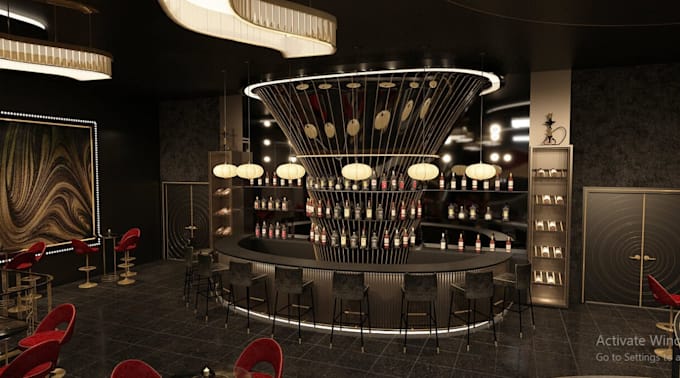 Do restaurant interior design, cafe, bar, commercial 3d retail stores ...