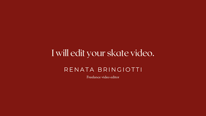 edit your skate video