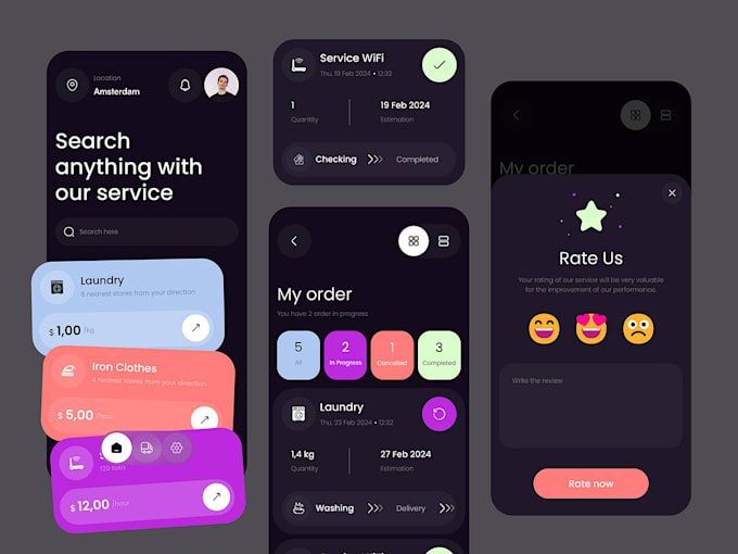 develop handyman app, laundry app, home service app, handyman website