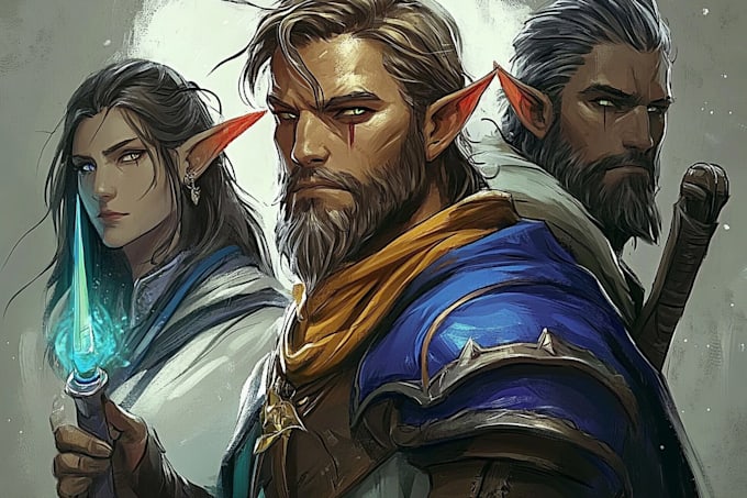 do create a dnd art and d and d character for you