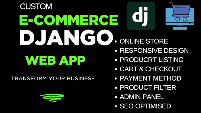 develop fast scalable responsive django ecommerce web app in python