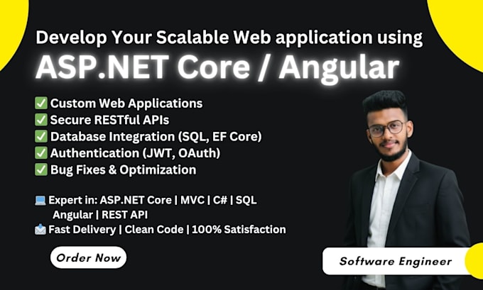 build asp dot net core and angular web applications