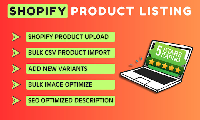 do professional shopify product listing, shopify data entry