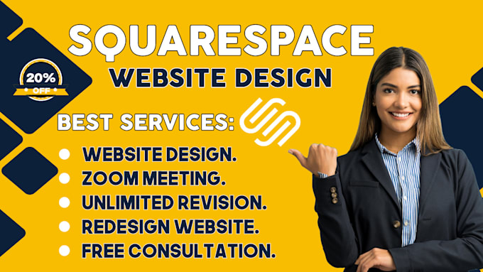 develop squarespace website design or redesign, website development