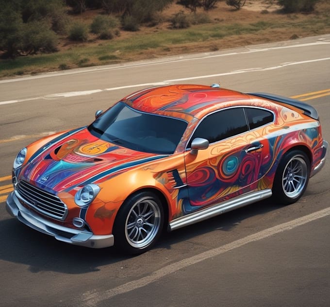 do eye catching vehicle wrap, creative van